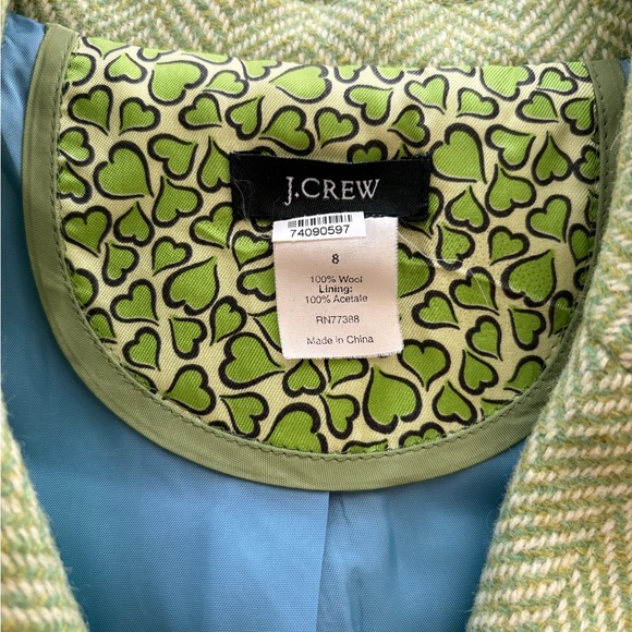 J. Crew Wool Herringbone Blazer in Sage Green - Picture 3 of 10